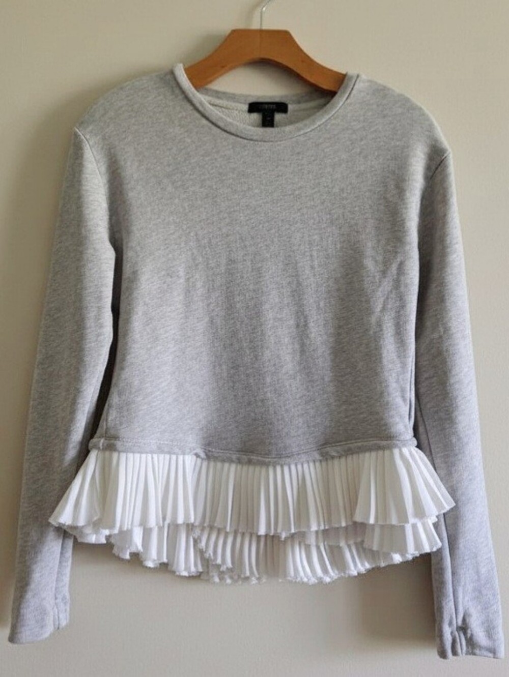 J.Crew Ruffle Hem Sweatshirt XS - Picture 3 of 8